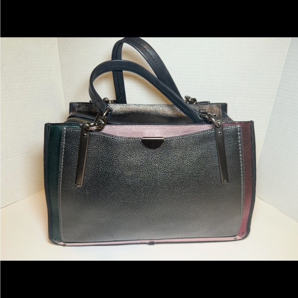 Coach Color Block Pebbled Leather Dreamer Tote Dr… - image 5